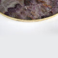 Amethyst Agate Serving Tray With Brass Handles | Circular